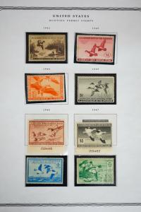 US 1937 to 1981 Duck Stamp Collection