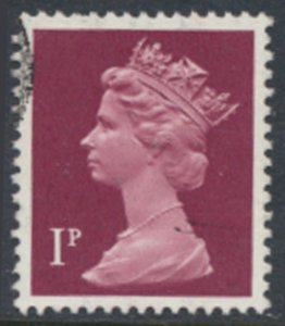 GB 1p Machin  SG X846 Used  AOP  SC# MH23  see scans