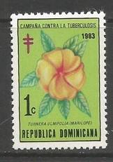 Dominican Republic RA98 MNH FLOWER Z2985