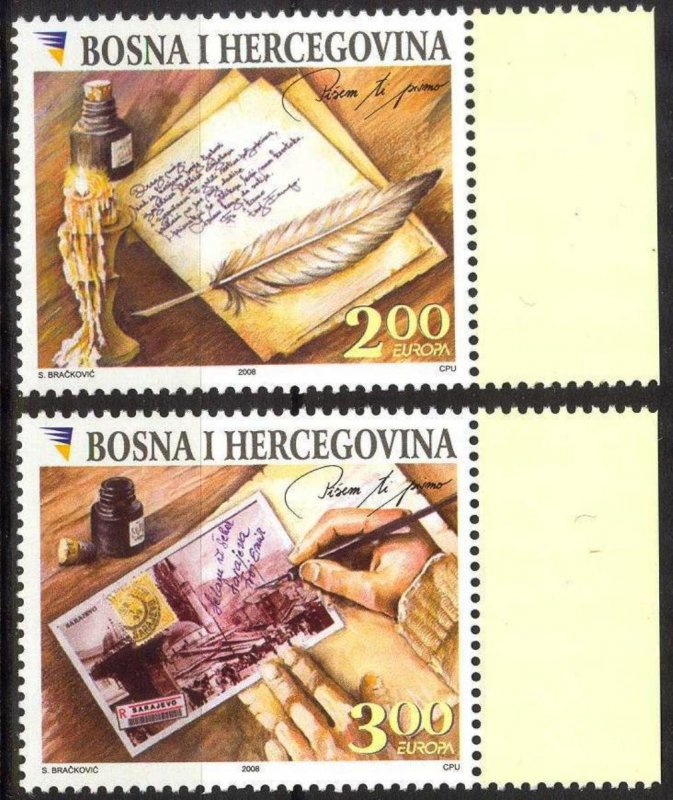 Bosnia 2008 Europa CEPT Letters set of 2 MNH