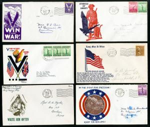 US Collection of 50 WWII Stamp Covers