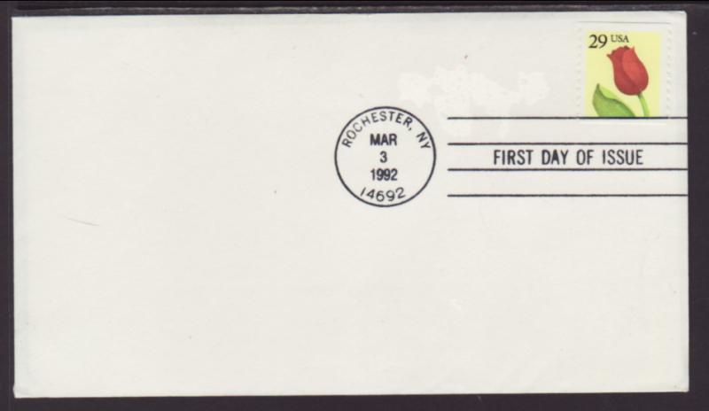 US Tulip 1992 Uncachted U/A FDC BIN