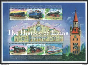 Grenada Railway Transport The History Of Trains 1Kb ** Stamps Pk334