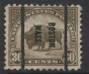 STAMP STATION PERTH USA #569 American Buffalo Issue Used 1922-1925 Pre Cancel