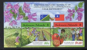 Thematic stamps SOLOMON IS 1998 CO-OPERATION WITH TAIWAN MS911 mint