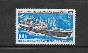 FRENCH SOUTHERN ANTARCTIC TERRITORIES #C28 SHIP-M.S. GALLIENI  MNH