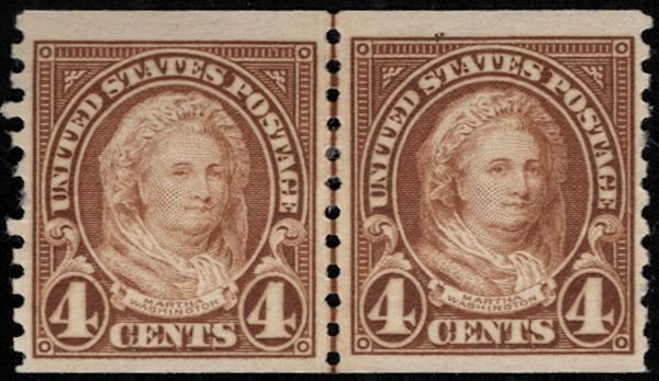 US #601 SUPERB mint hinged, LINE PAIR, near perfectly centered,  SUPER CHOICE!