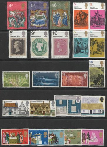 GB Pre-decimal QEII 1970 Complete Commemorative Collection Superb M/N/H