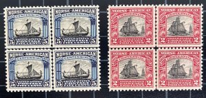 US Stamps-SC# 620 -& 621 - MOG NH - Centerline Blocks  Of 4 - CV $152.50