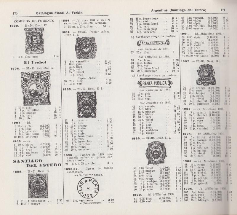 Forbin Catalogue de Timbres Fiscaux, 1915 ed. Worldwide Revenues. Used
