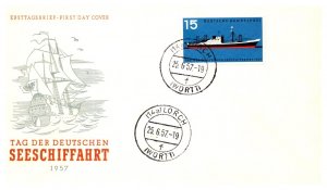 Germany Post-1950, Worldwide First Day Cover, Ships