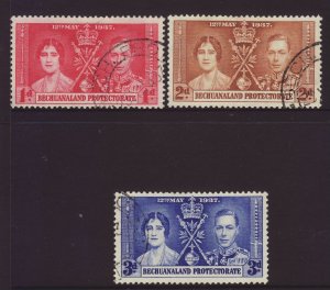 1937 Bechuanaland Coronation Set Fine Used SG115/117