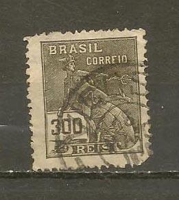 BRASIL STAMP BRASIL VFU 300 REIS  # BA6