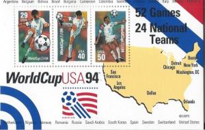 US 2837 (mnh mini-sheet) World Cup Soccer (1994) 