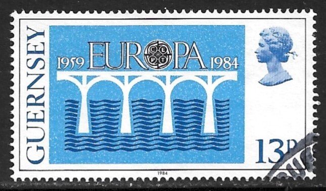 GUERNSEY 1984 13p EUROPA Issue Sc 281 VFU