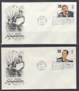 US 3100-3103 Songwriters Set of Four U/A FDCs