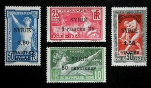 Syrie #133-136 MNH  XF/Superb 1924 Set - Post Office Fresh Face & Gum