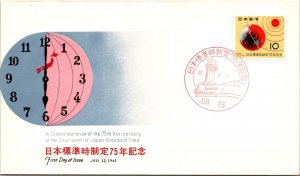 Japan FDC 1961 - 75th Anniversary of the Enactment of Japan Std Time - F32615