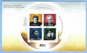 Popular Singers Issues, Canada FDC, 2011, (CAFDC2482b)