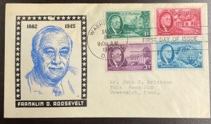 930-933 Ken Boll & Cover Craft cachet  FDR FDC 1946