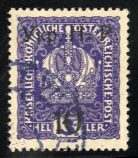 Western Ukraine #6 Cat$95, 1918 10sot on 3h violet, used, signed Korner
