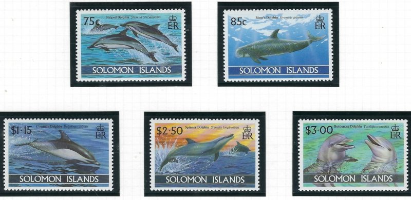 Solomon Is 772-76 MNH 1994 Dolphins