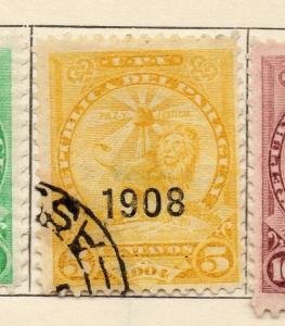 Paraguay 1907-09 Early Issue Fine Used 5c. Optd 1908 181426