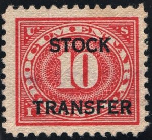 RD5 10¢ Stock Transfer Stamp (1918) Used