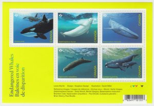 Canada - #3327 Endangered Whales Souvenir Sheet - 2022 - MNH