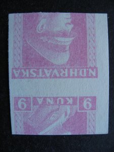 Croatia reverse offset on thick MNG paper