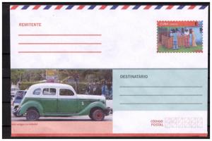 CUBA prestamped envelope 2018 Old car and music