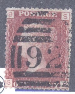 Great Britain, Scott #33, Used, Pl. 147
