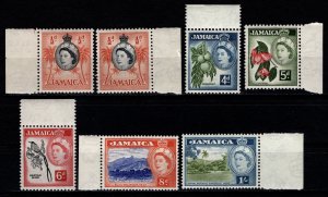 Jamaica 1956 Elizabeth Def., Part Set Marginals [Mint]