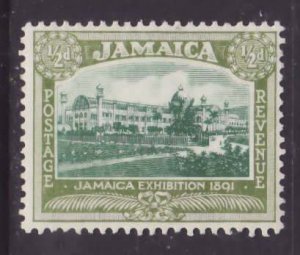 Jamaica-Sc#75- id13-unused og NH 1/2p Exhibition Buildings-1912-20-