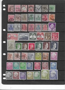 GERMANY COLLECTION ON STOCK SHEET MINT/USED