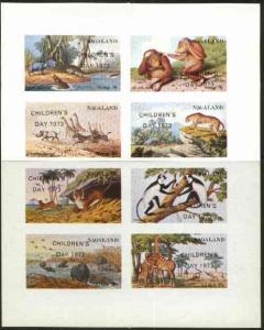 Nagaland 1973 African Wild Animals (Zebra, Giraffe, Crocs...