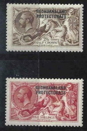 Bechuanaland Protectorate 1913-1924 SC 92-93 MLH SCV $330.00 Set