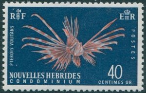 New Hebrides French 1963 SGF118 40c Lionfish MNH