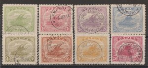 PAPUA 1911 Lakatoi mono-colour set ½d to 2/6.