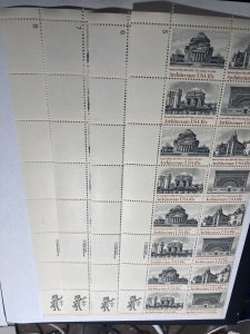 Scott 1928-1931 Architecture From UL sheets 2 columns 16 Stamps M NH OG ach