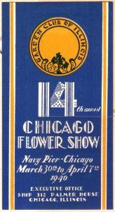 1940 US Poster Stamp Garden Club Of Illinois 14th Annual Chicago Flower Show