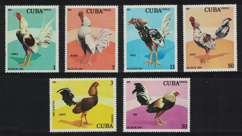 Caribic Fighting Cocks 6v 1981 MNH SG#2718-2723