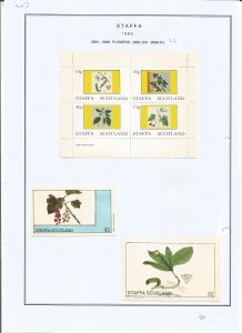 STAFFA - 1982 - Flowers - Sheets - Mint Light Hinged - Private Issue