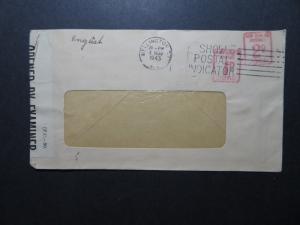 New Zealand 1943 Metered Censor Cover / D.D.A 52 Censor - Z11572