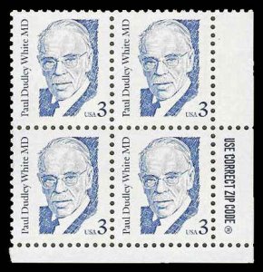 PCBstamps   US #2170 ZB 12c(4x3c)Dr. Paul D. White, MNH, (ZB-4)