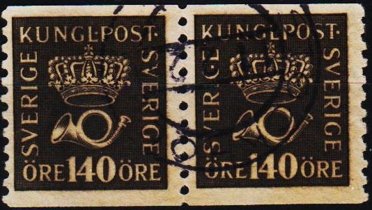 Sweden. 1920 140ore(Coill Pair) S.G.118A Fine Used