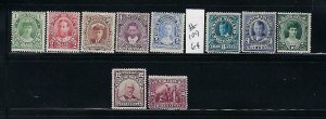 NEWFOUNDLAND SCOTT #104-108(MISSING #109)/110-14 1911 PARTIAL SET-MINT LH/HINGED