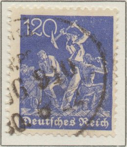 Germany Deutsches Reich Weimar Republic Miners 120pf stamp SG #163 1921