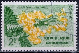 Gabon; 1961: Sc. # 156: Used CTO Single Stamp