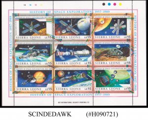 SIERRA LEONE - 1989 HISTORY OF SPACE EXPLORATION - MIN/SHT MNH